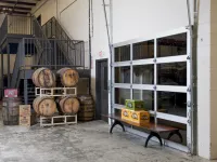 shelves and barrels in detail